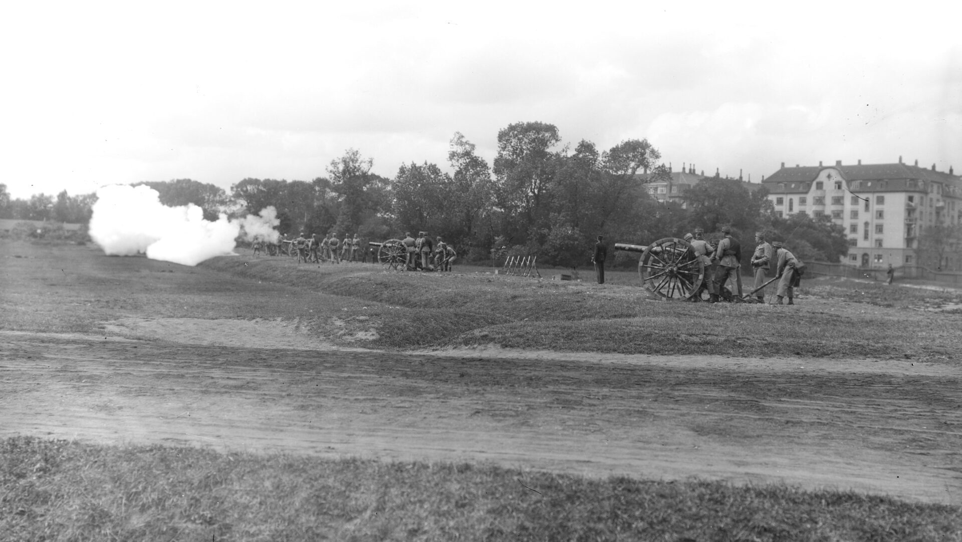 Skydeøvelse på Amager Fælled 1912