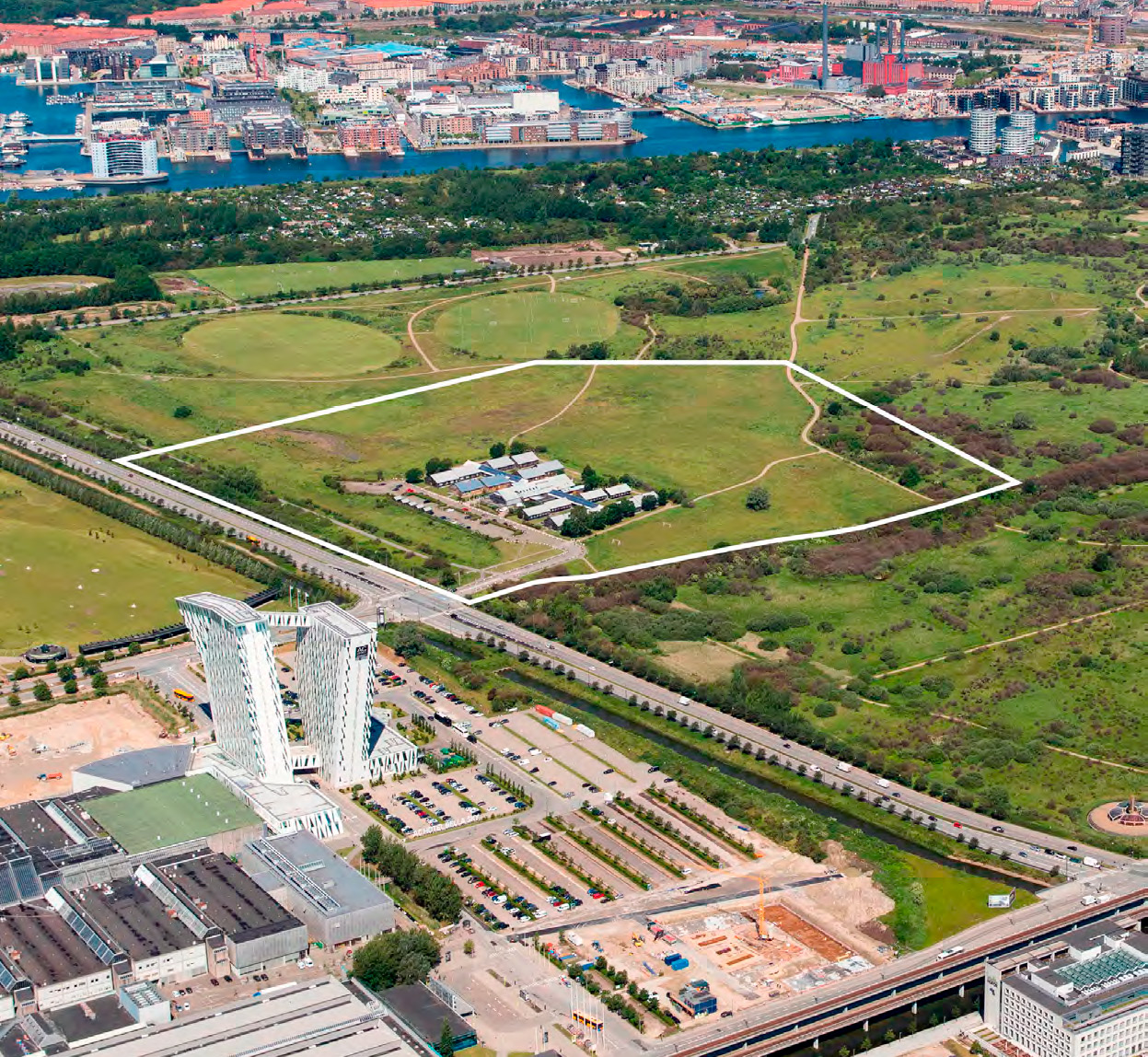 Luftfoto viser Vejlands Kvarters udstrækning